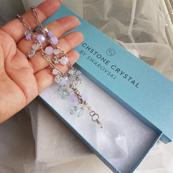 AUTHENTIC Swarovski Touchstone Crystal Charm Necklace - Picture 6 of 10